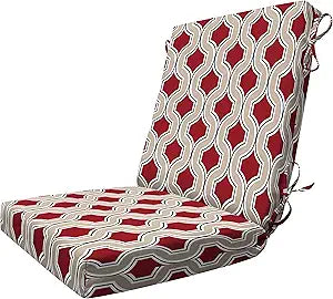Honeycomb Indoor Outdoor Soraya Scarlet Red Highback Cushion