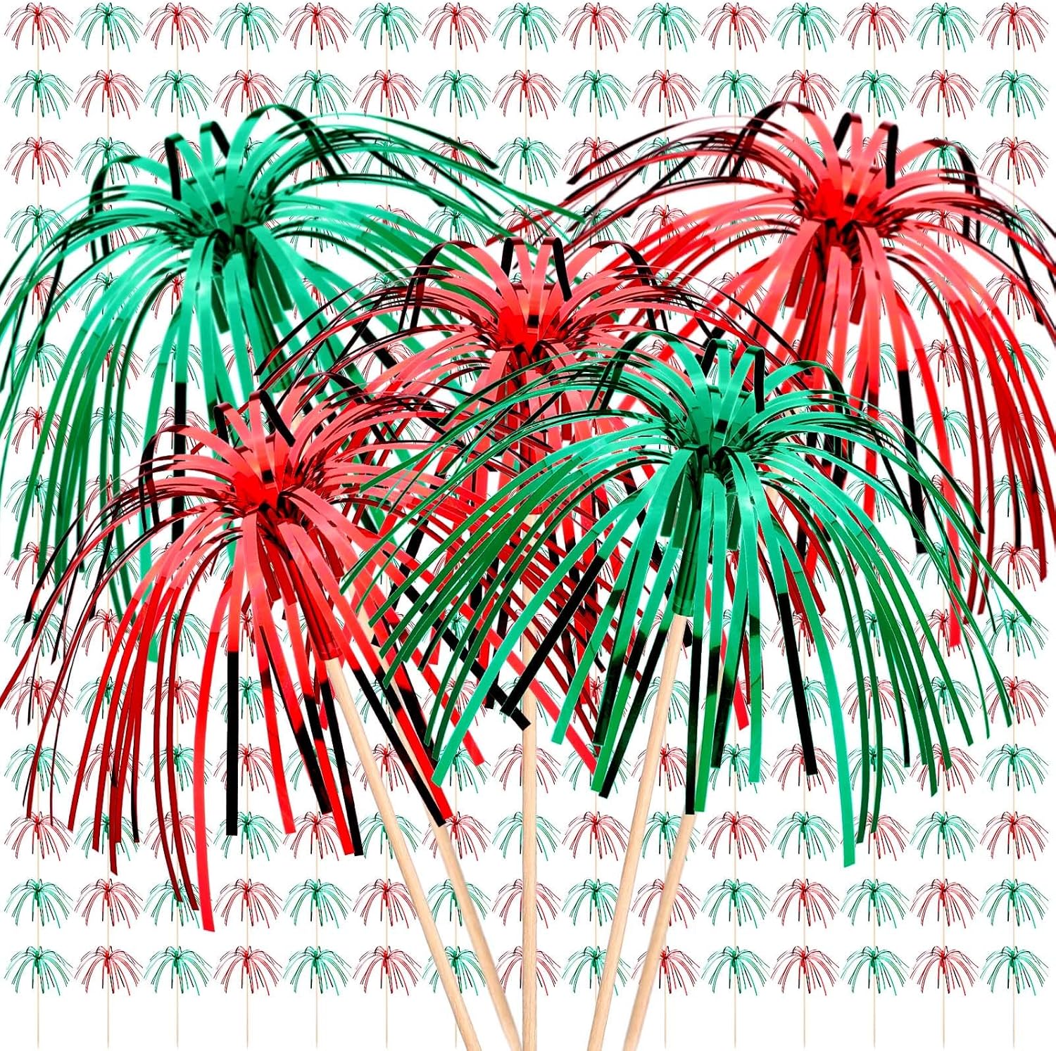 Festive Firework Bamboo Picks - 150 pcs
