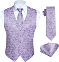 Men's Paisley Vest Tie Set 3PCS - Jacquard Waistcoat for Suit