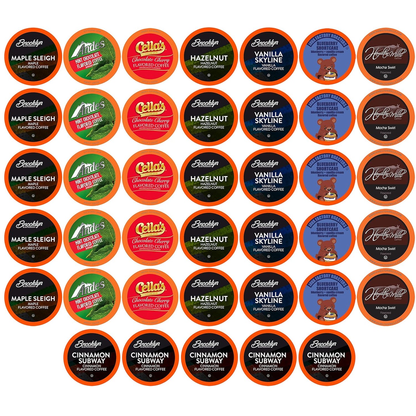40 Count Flavored Coffee Sampler Pack - Perfect Gift for Coffee Lovers
