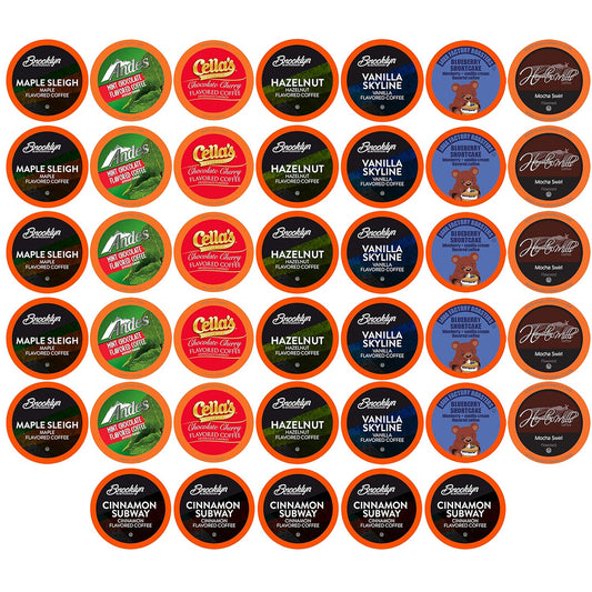 40 Count Flavored Coffee Sampler Pack - Perfect Gift for Coffee Lovers