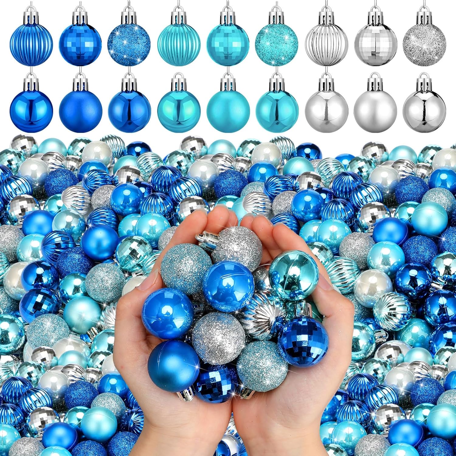 216 Pcs Mini Christmas Ball Ornament for Festive Decor