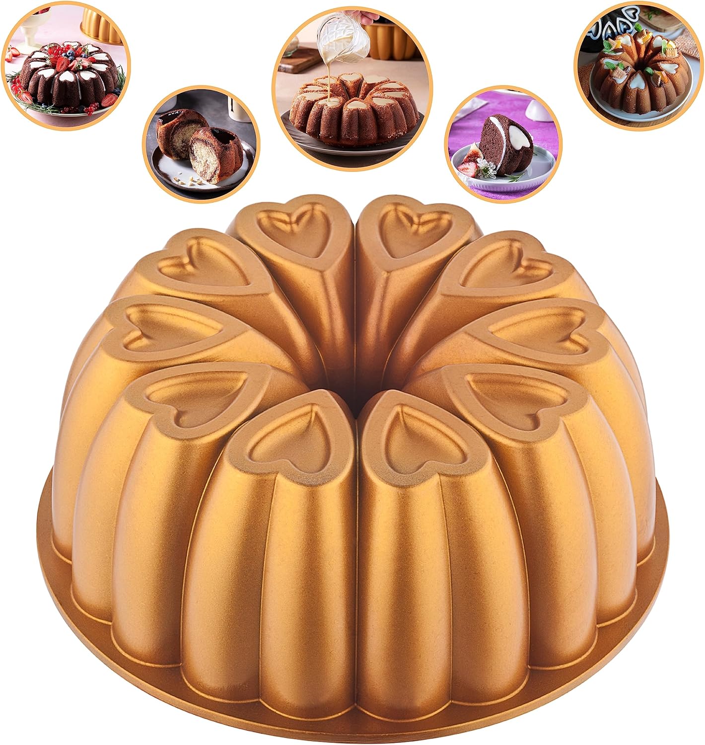 Heart Shape Aluminum Cake Pan for Beautiful Baking Creations