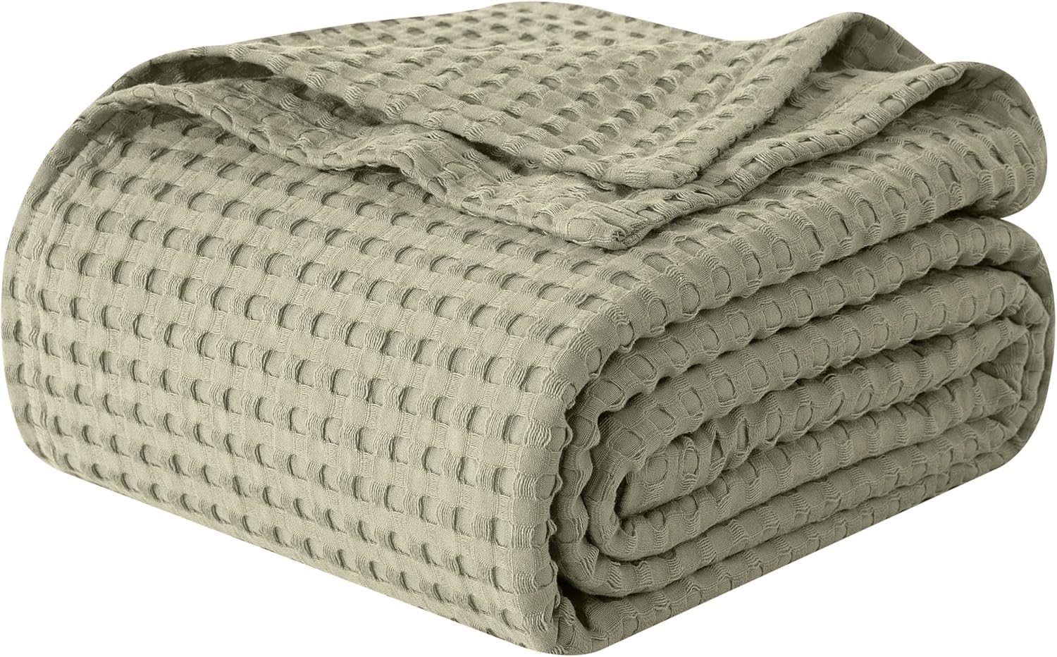 Elegant Comfort Premium 100% Cotton Waffle Blanket for All Seasons