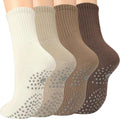 Toes Home Pilates Socks for Women with Non Slip Grippers - 4 Pairs