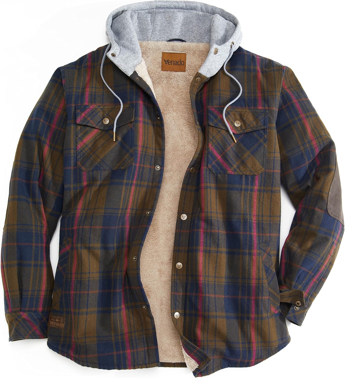 Venado Northwoods Hooded Shirt Jacket - Durable Work Coat for Men