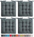 SQUARE MOON 4 Pack Chair Cushions 16 in - Soft, Tie-On Pads