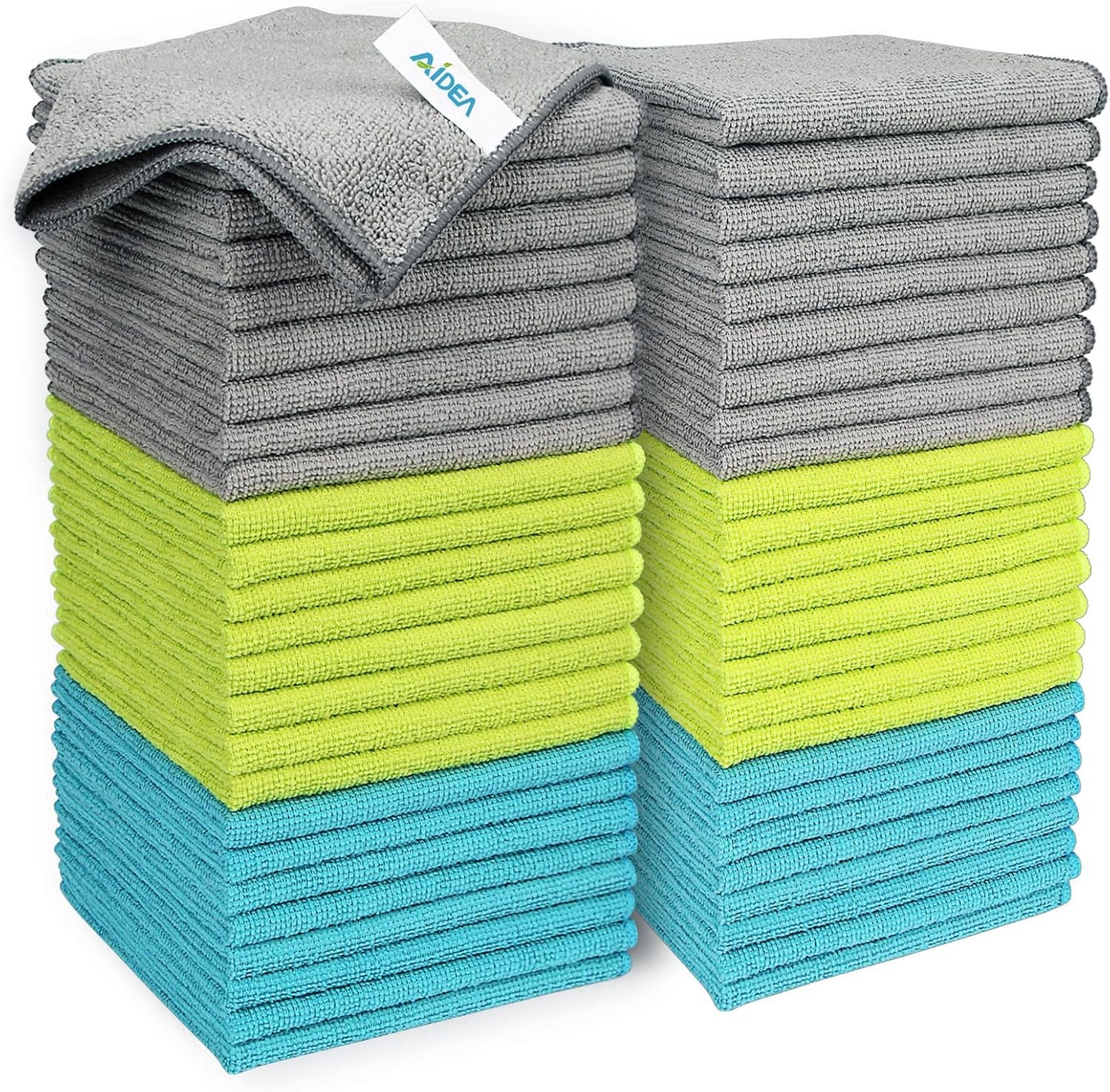 50-Pack AIDEA Microfiber Cloths: Lint-Free & Absorbent