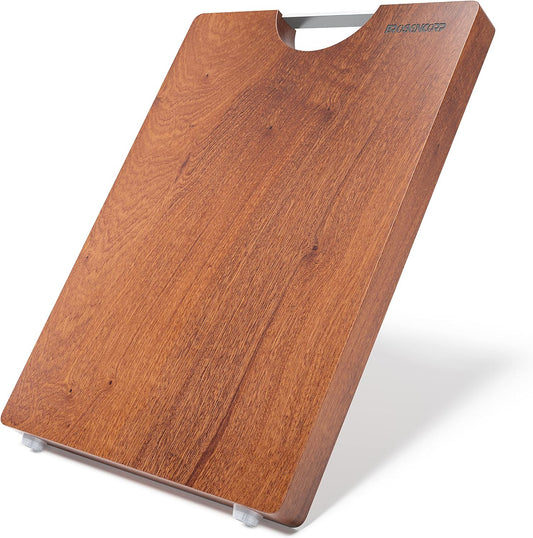 Real Solid Sapele Cutting Board for Heavy Duty Kitchen Use