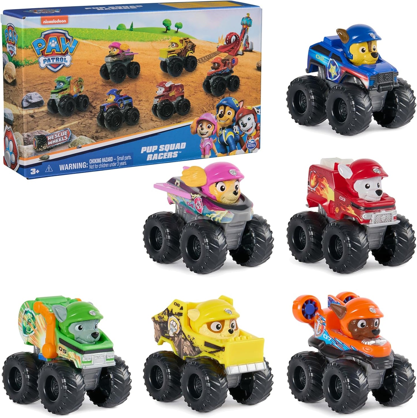 Paw Patrol Rescue Wheels 6-Piece Pup Squad Racers - Action-Packed Kids Toys!