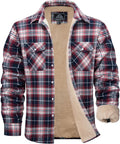 Men's Flannel Shirt Fleece Lined Heavyweight Flannel Jacket - Warm