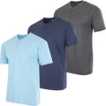 Real Essentials 3 Pack Men's Henley T-Shirt - Versatile Comfort