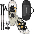 Retrospec Drifter Snowshoes 25in Bundle - Adjustable Poles for 110-160