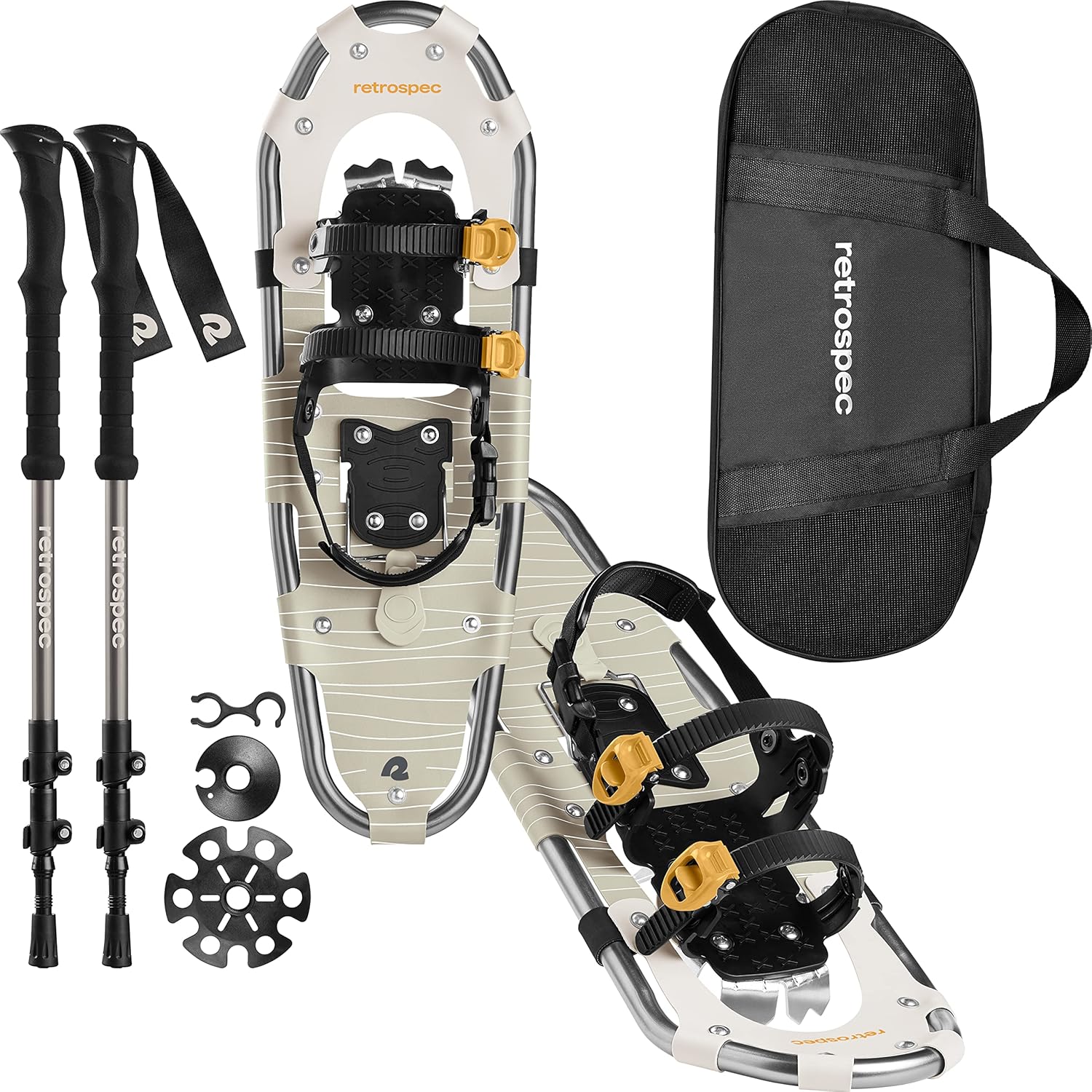 Retrospec Drifter Snowshoes & Trekking Poles Bundle for Winter