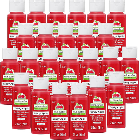Vibrant Candy Apple Acrylic Paint Set - Pack of 24