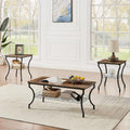 VECELO 3-Piece Living Room Set: Open Storage, Easy Assembly