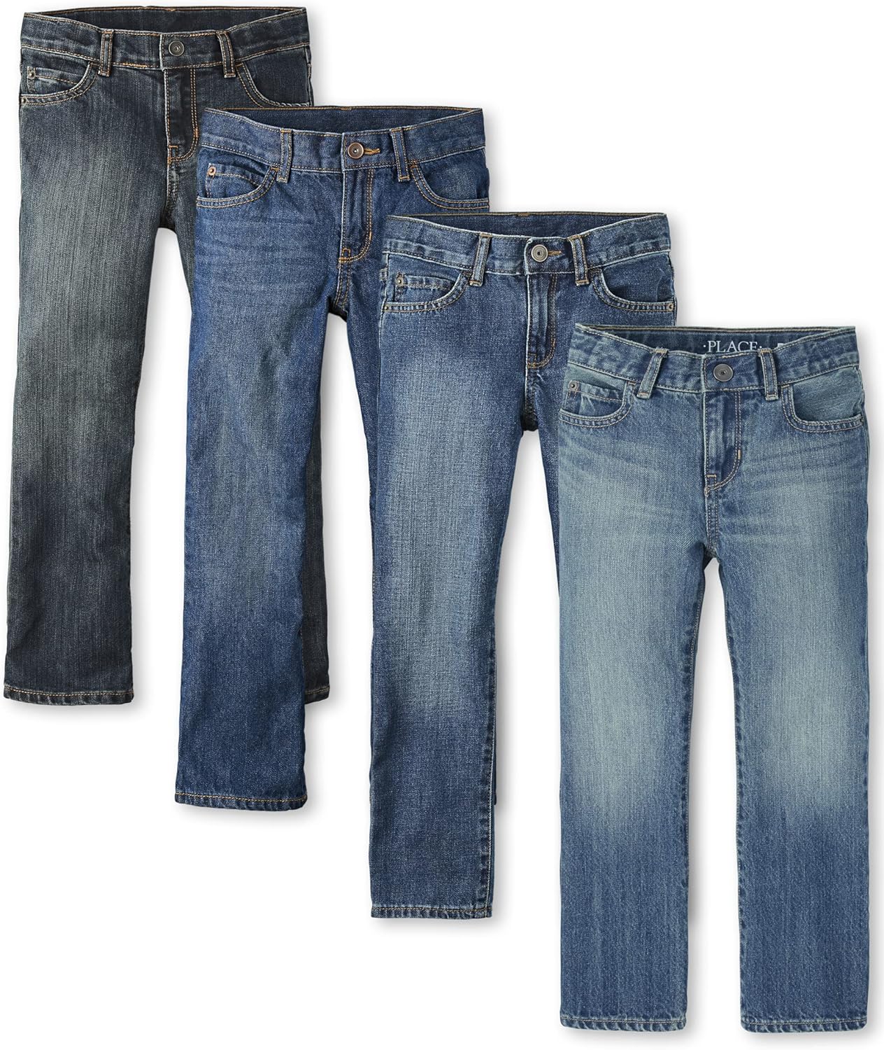 Boys' Bootcut Jeans 4-Pack for Comfortable All-Day Wear