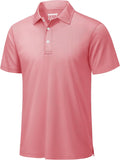 Mens Golf Shirt Dry Fit Polo - Breathable Performance Shirt TACVASEN