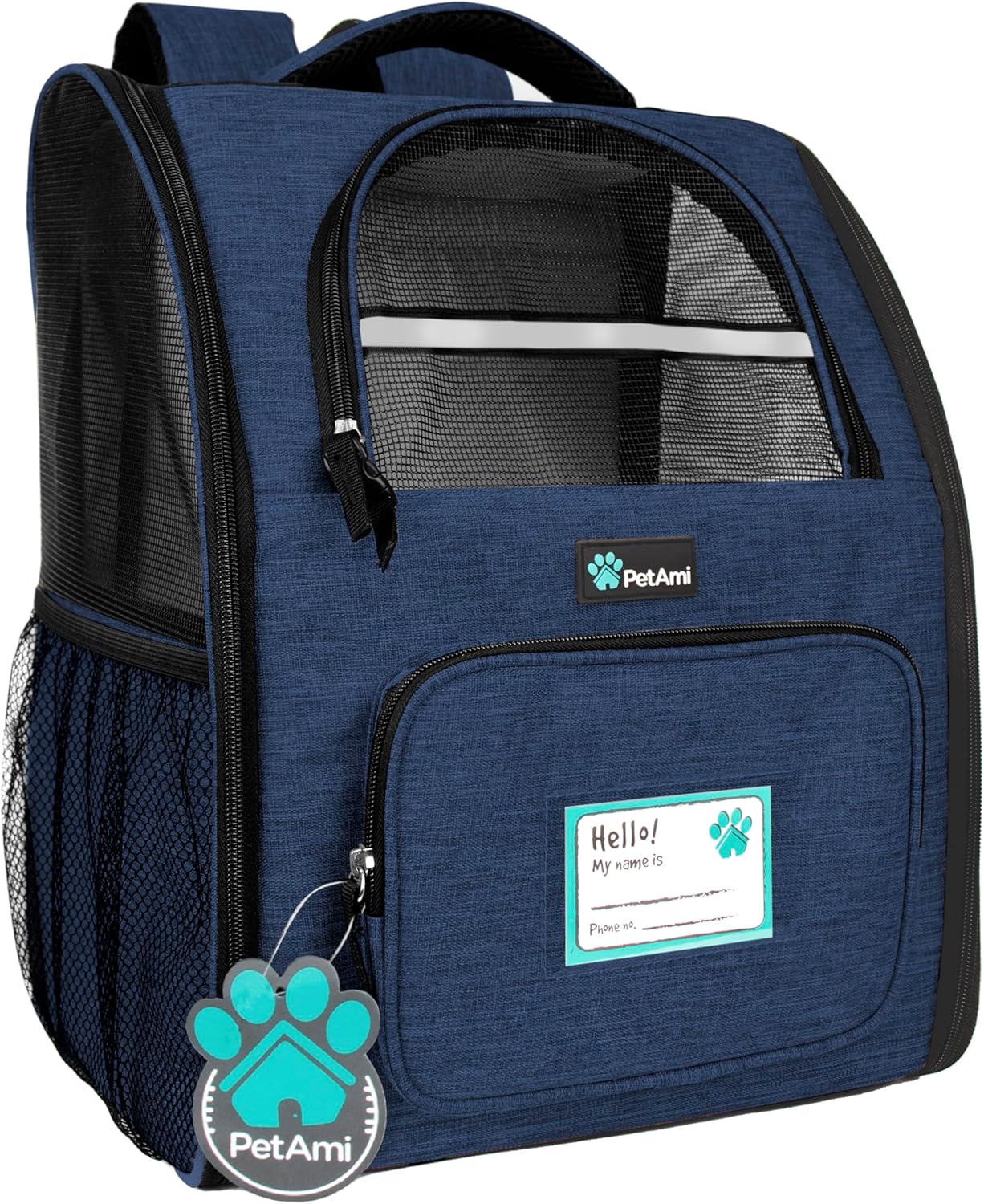 PetAmi Dog Backpack Carrier for Small and Large Pets, Navy