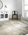 Teagan TEA-08 Ivory/Mist 3ft-4in x 5ft-7in Accent Rug - Soft Neutral