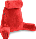Husband Pillow Medium Red Bed Backrest for Kids and Teens - Cozy