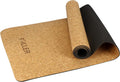 FOILLER Luxury Cork Yoga Mat - Natural Cork TPR Non Slip 72 x 24