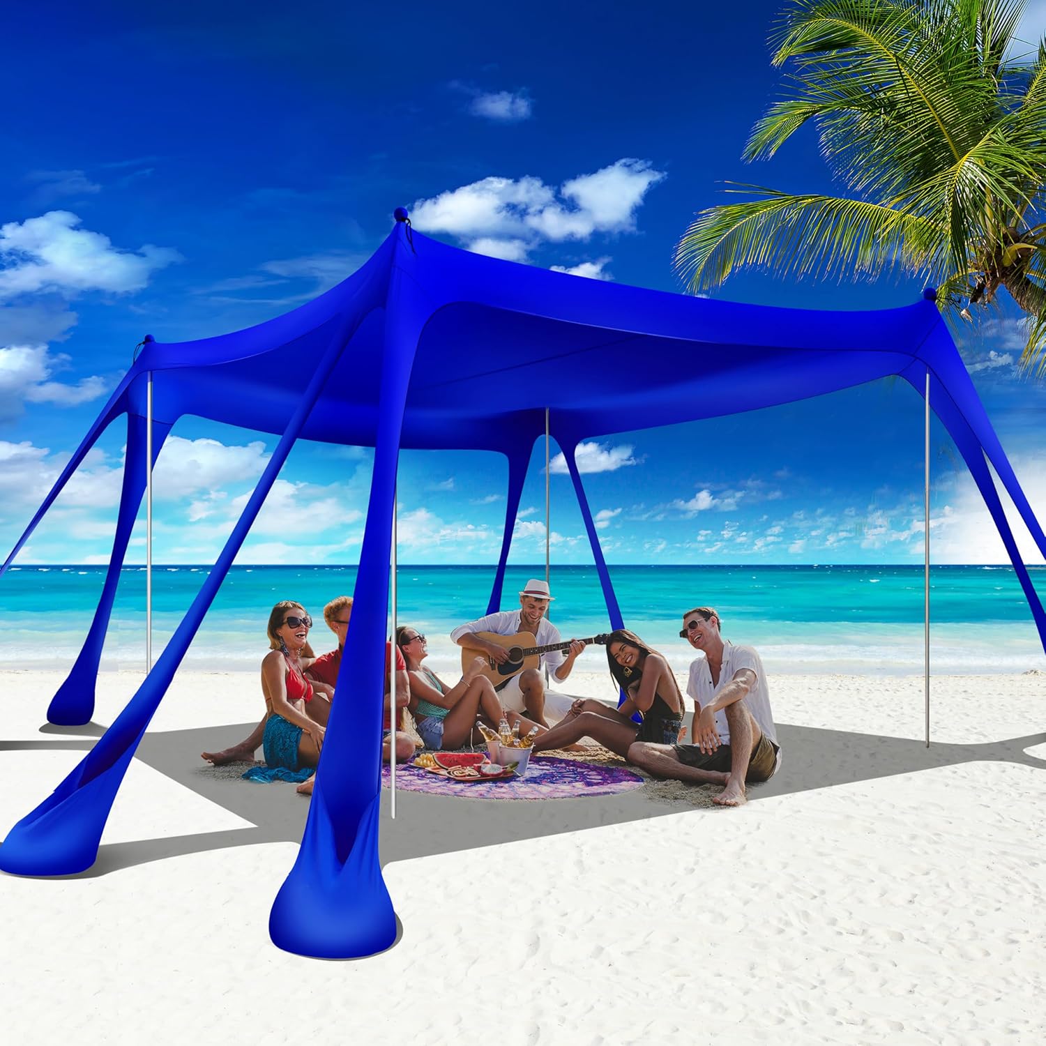 Beach Canopy Tent Pop Up Shade 10x10ft with UPF50+ Protection