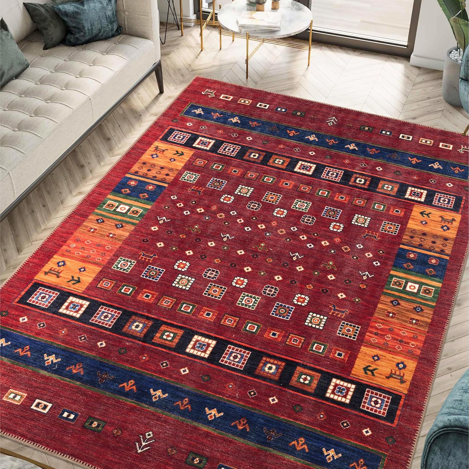 Keen Home Design 8x10 Rug - Vintage Machine Washable Area Rug