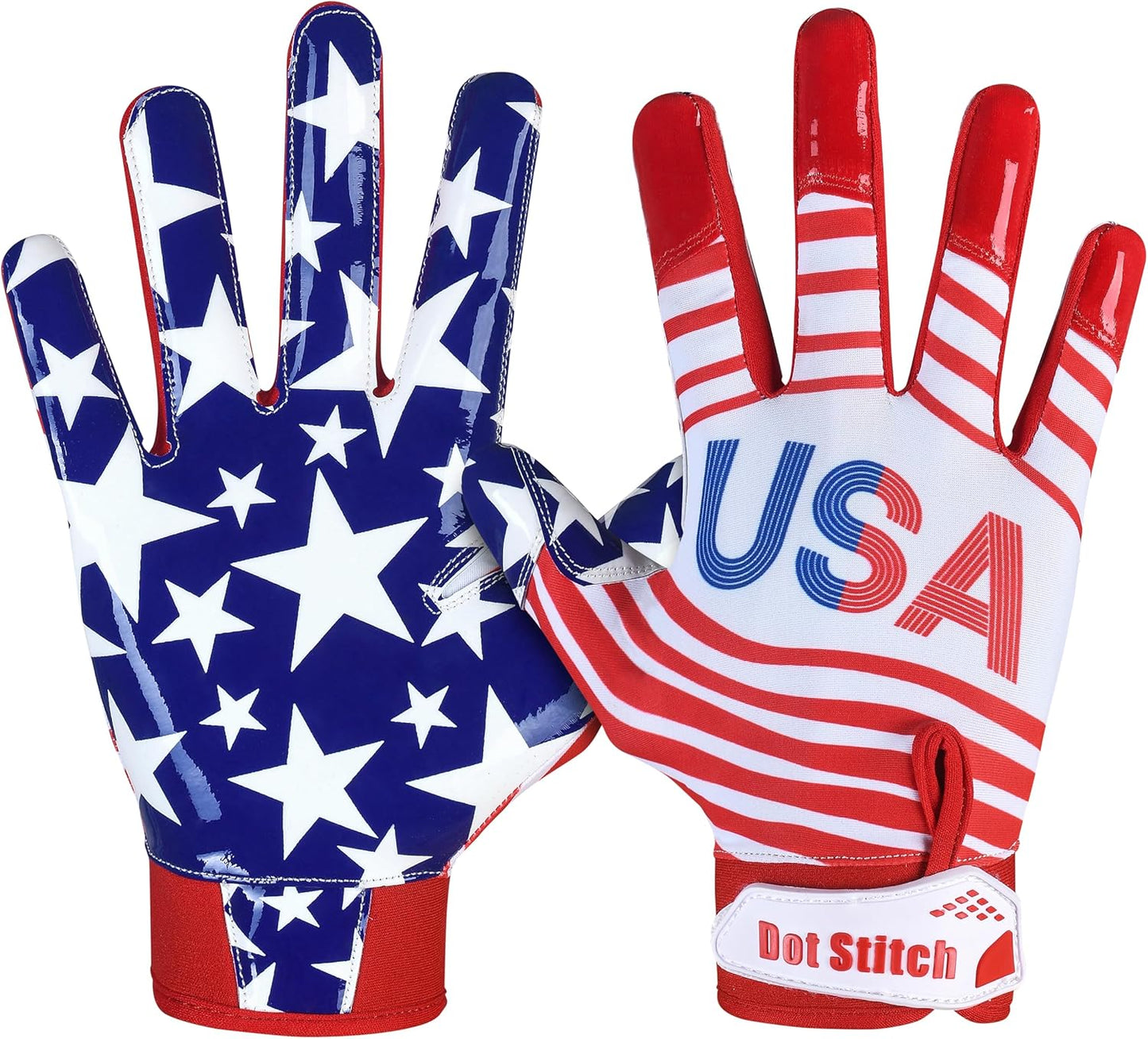 Sticky USA Flag Football Gloves - Dot Stitch