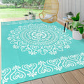 Pauwer 8x10 Waterproof Outdoor Rug for Patio and Camping Use