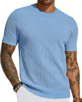 Men's Honeycomb Waffle Knit Crewneck T-Shirt - Casual Staple
