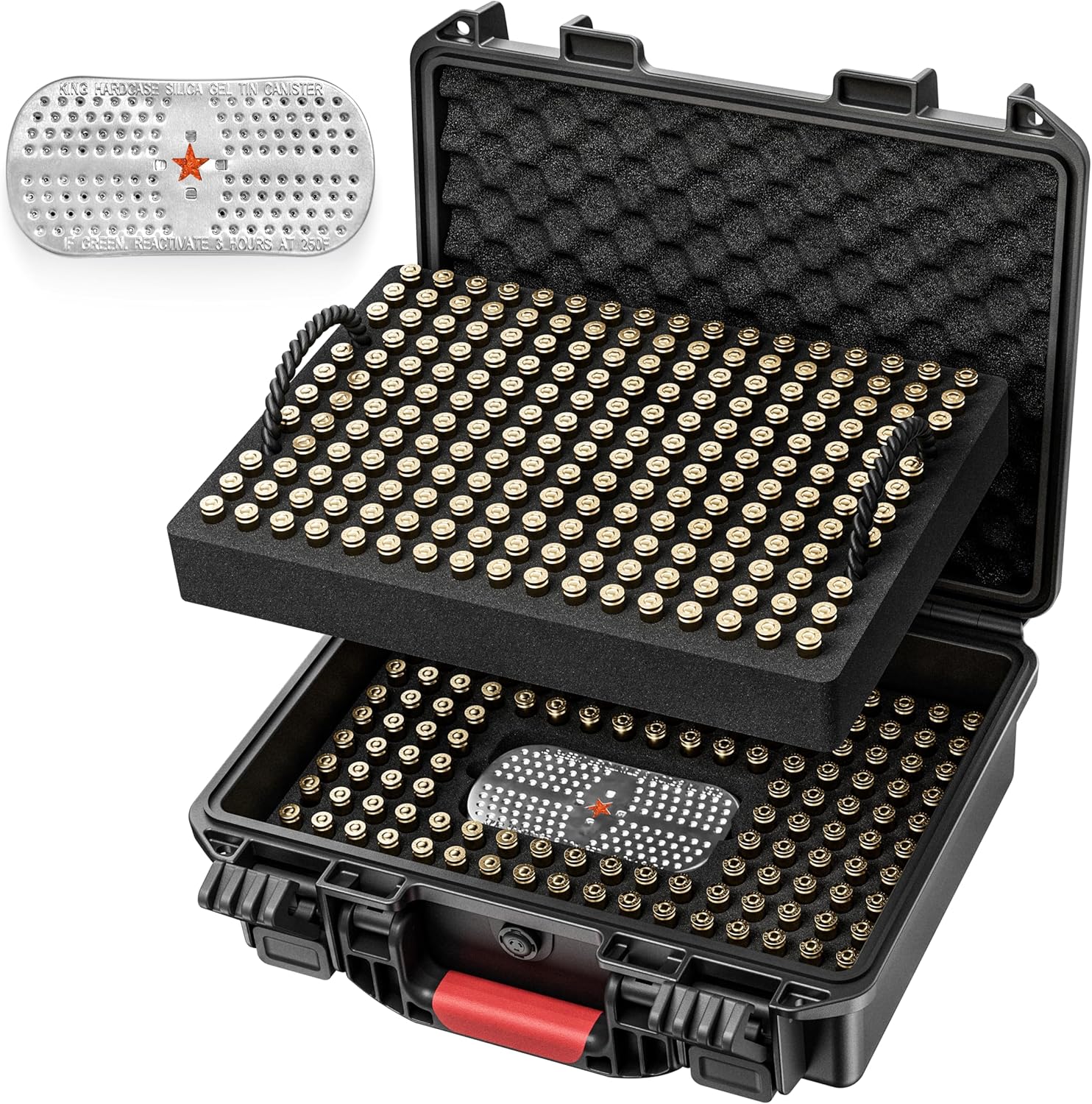 350 Round Ammo Locking Storage Case for Safe Travel and Storage