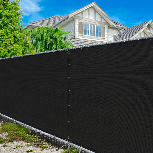 Amgo 6'x10' Black Privacy Screen - 90% Blockage