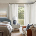 Extra Wide Linen Curtains 70Wx102L Pinch Pleat - Light Filtering