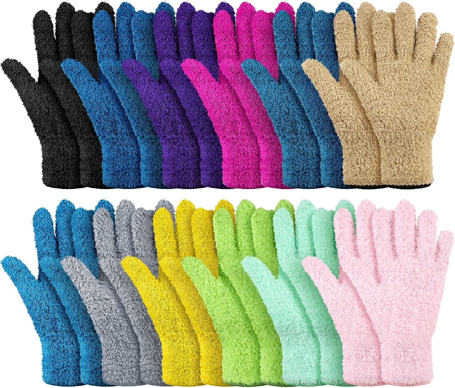12 Pairs Washable Microfiber Dusting Gloves by Geyoga