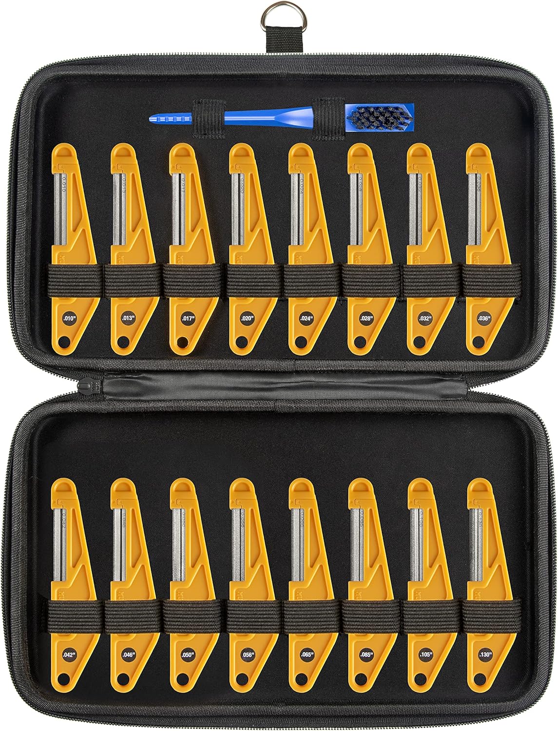 MusicNomad Diamond Coated Nut File Set - 16 Piece Complete Kit