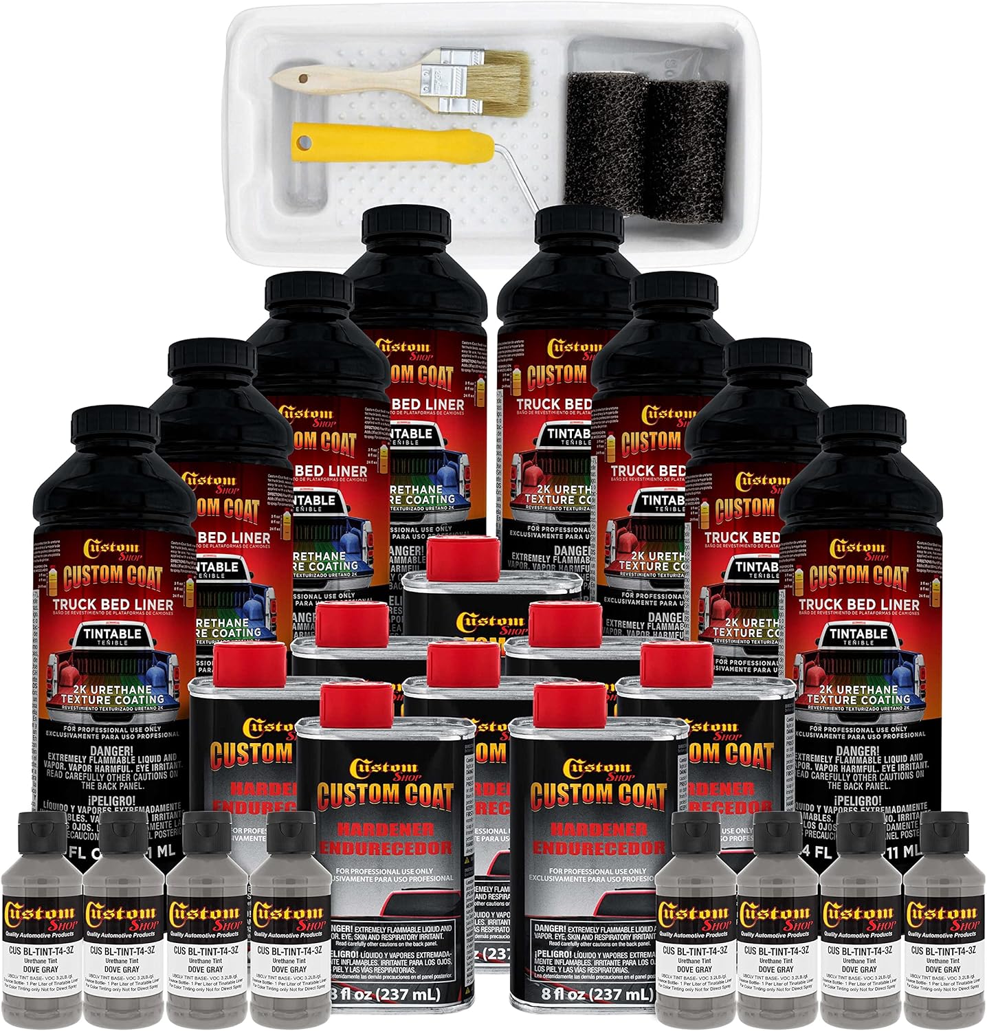 Custom Coat Dove Gray Truck Bed Liner Kit for Easy Application