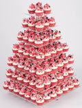 7 Tier Square Acrylic Maypole Cupcake Stand - Stable Clear Display