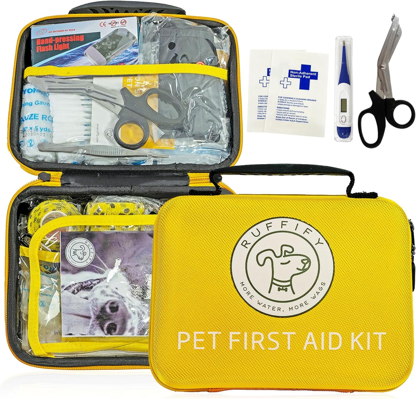 Comprehensive Pet First Aid Kit for Dogs & Cats - 27 Items