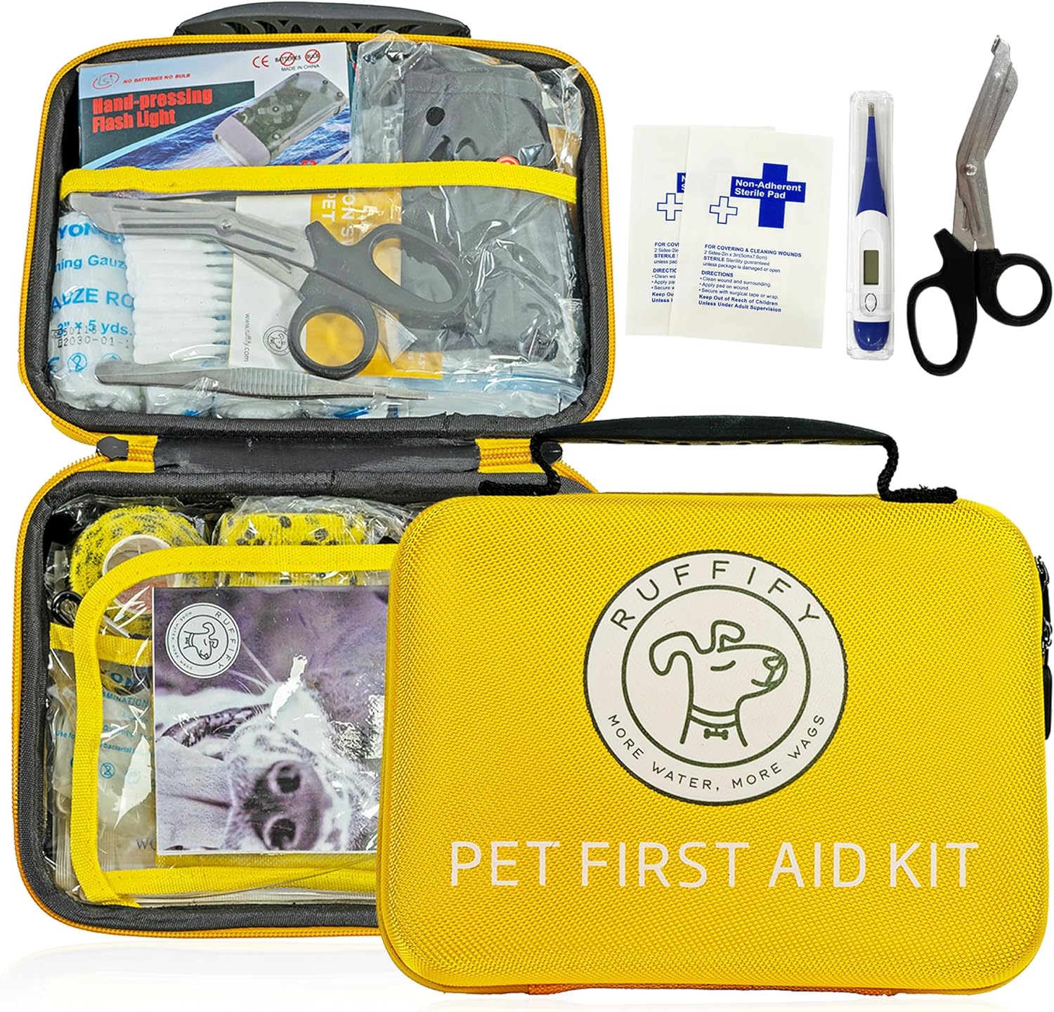 Comprehensive Pet First Aid Kit for Dogs & Cats - 27 Items