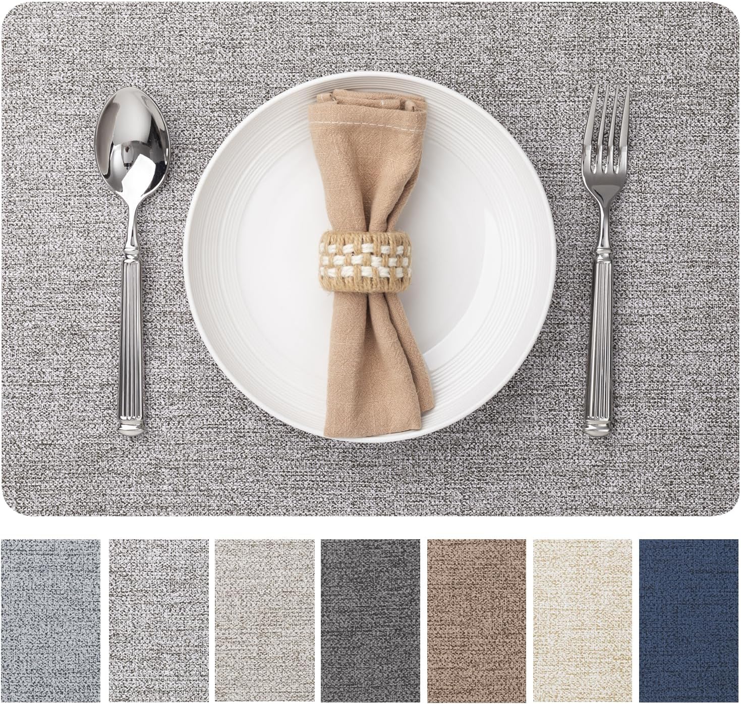 Faux Leather Placemats Set of 8 for Elegant Dining Experience