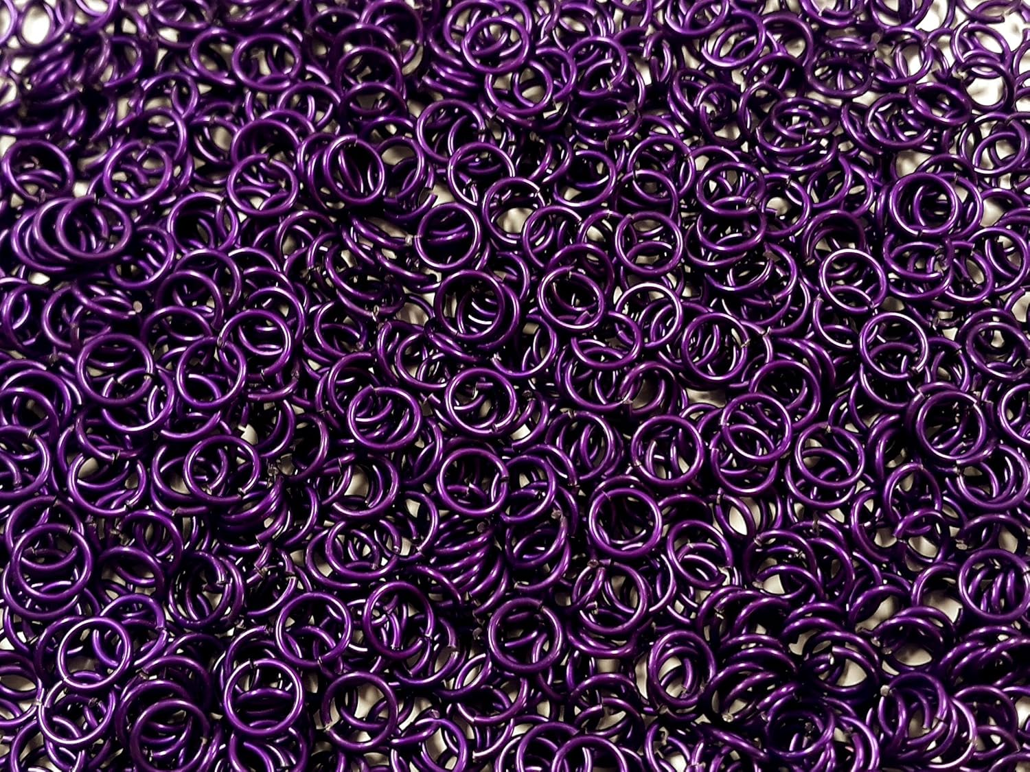 1/2 Pound Violet Anodized Aluminum Jump Rings for Jewelry Making