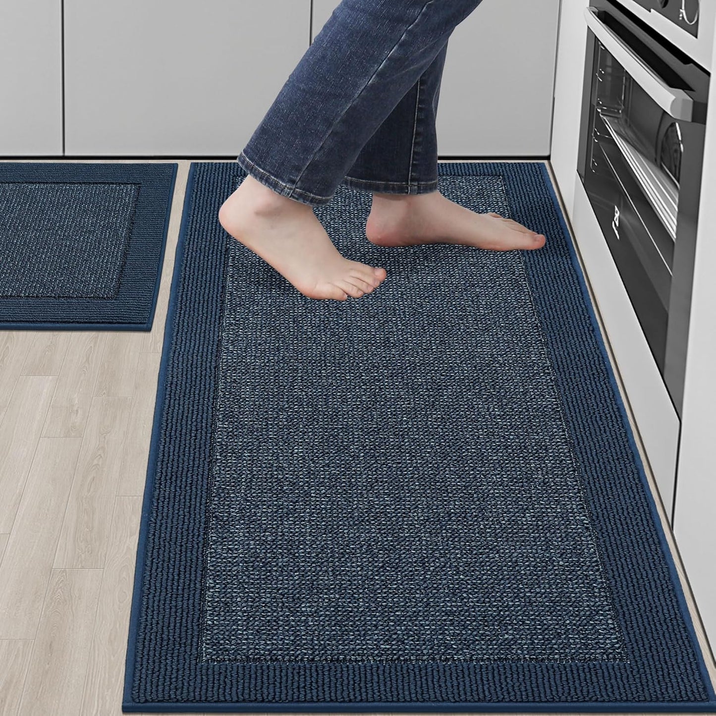 BEQHAUSE Kitchen Rugs Set of 2 Non-Slip Absorbent Mats
