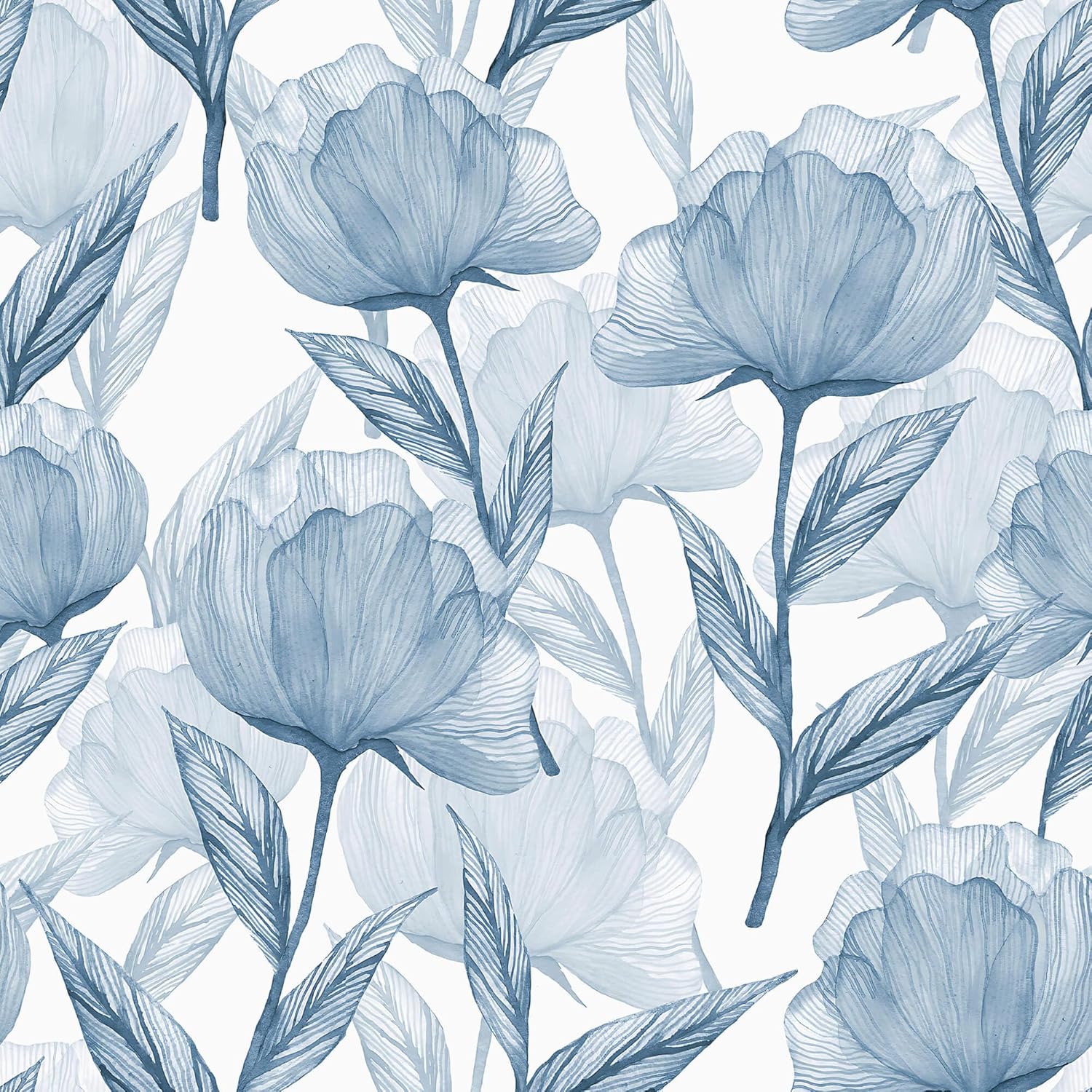 Heroad Blue Peel and Stick Wallpaper for Elegant Home Decor