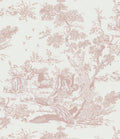 Pink and White Vintage Peel and Stick Wallpaper - Removable 16 in Roll