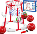Pool Basketball Hoop 2-in-1 with 4 Balls, 12 Rings & Pump - Fun Pool