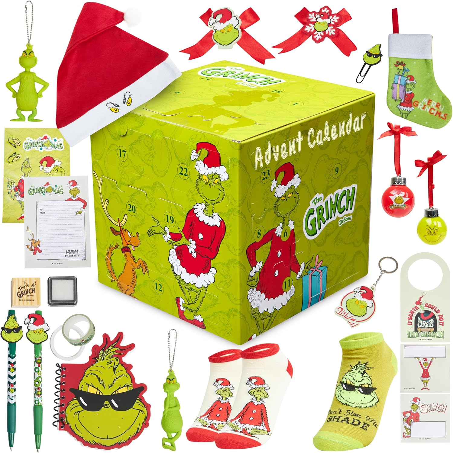 Grinch Advent Calendar 2025 for Women and Teens with Surprises