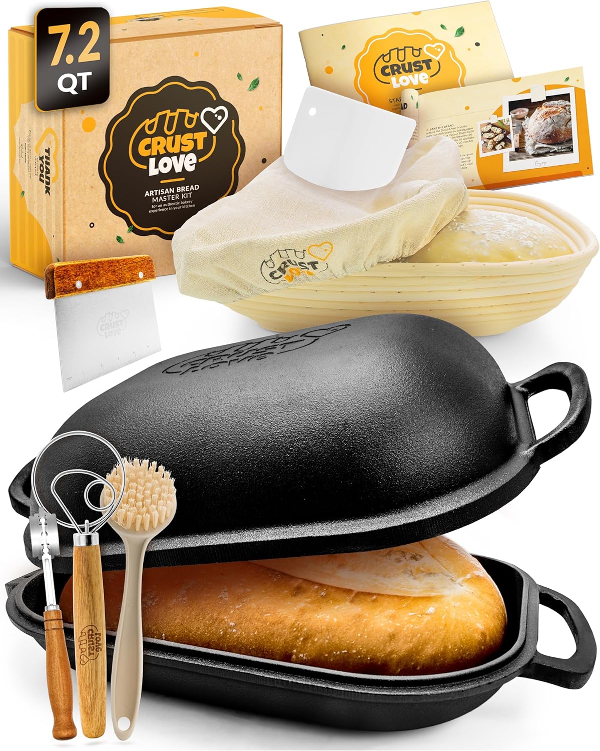 Cast Iron Bread Pan with Lid for Perfect Sourdough Baking