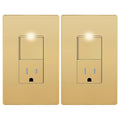 Matte Finish Lighted Combination Switch and Tamper-Resistant