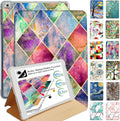 DuraSafe Case for iPad 9.7 (2018/2017) Diamond Grid Printed Folio